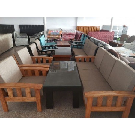 Slatted White : Ghế Sofa Đơn Gỗ Sồi Kèm Nệm